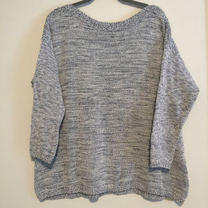 Blue & White Long Sleeve Sweater by Talbots